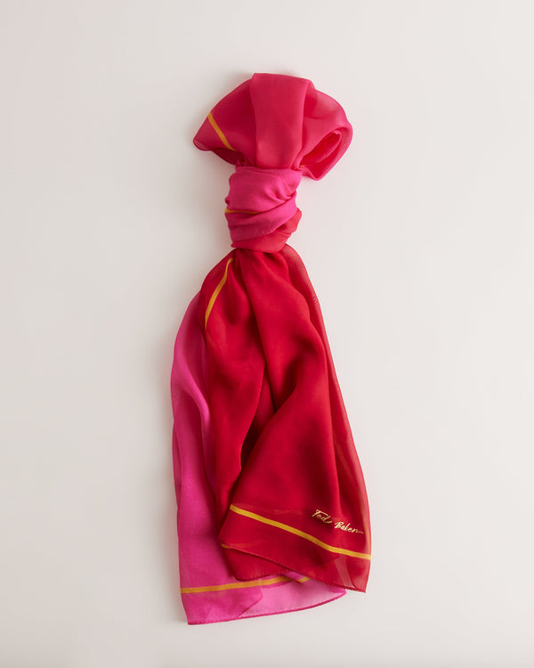 DAAVINA-Scarves-Ombre Effect Silk Chiffon Scarf- Ted Baker Romania